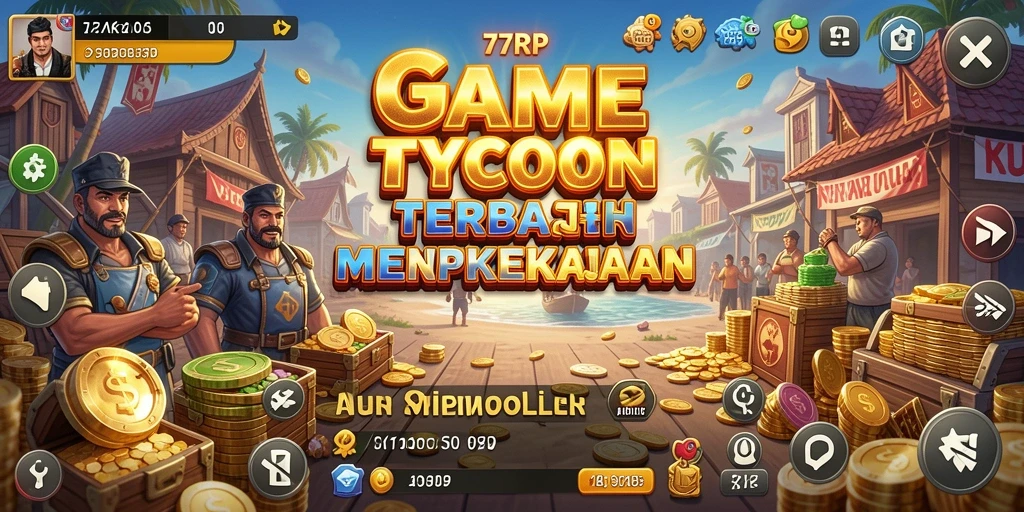 Screenshot gameplay 77RP yang menampilkan pembangunan bisnis yang menarik.