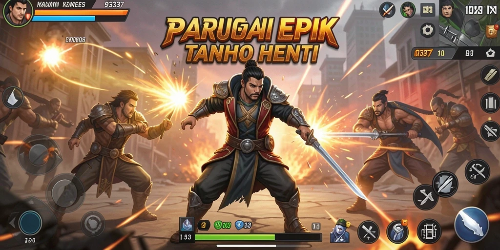 Tampilan aksi intens dari gameplay 93337 yang mendebarkan.