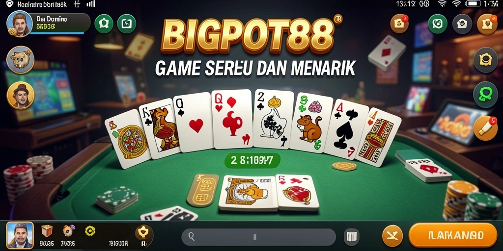 Tampilan gameplay menarik dari BIGPOT88 yang menampilkan Domino.