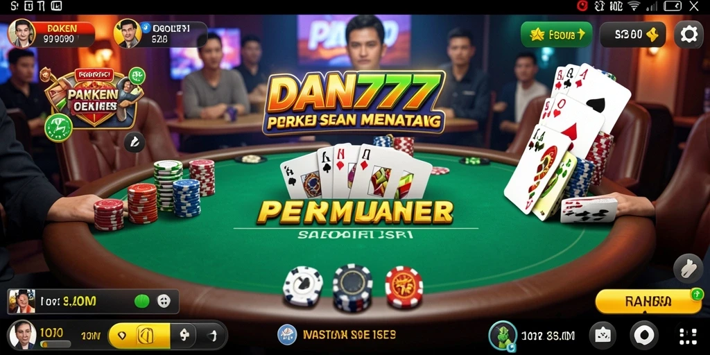 Tampilan gameplay poker seru di DAN777.