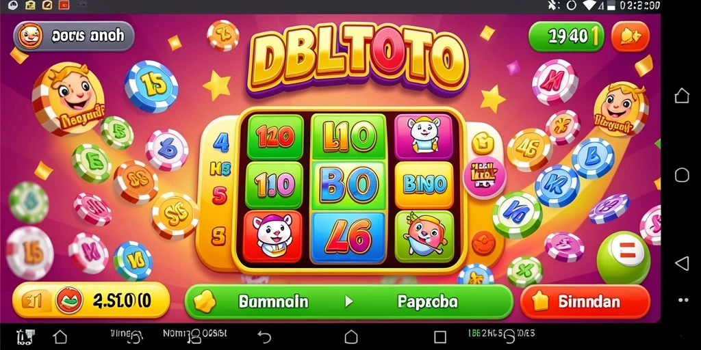 Tampilan gameplay DBLTOTO yang penuh warna dan menarik.