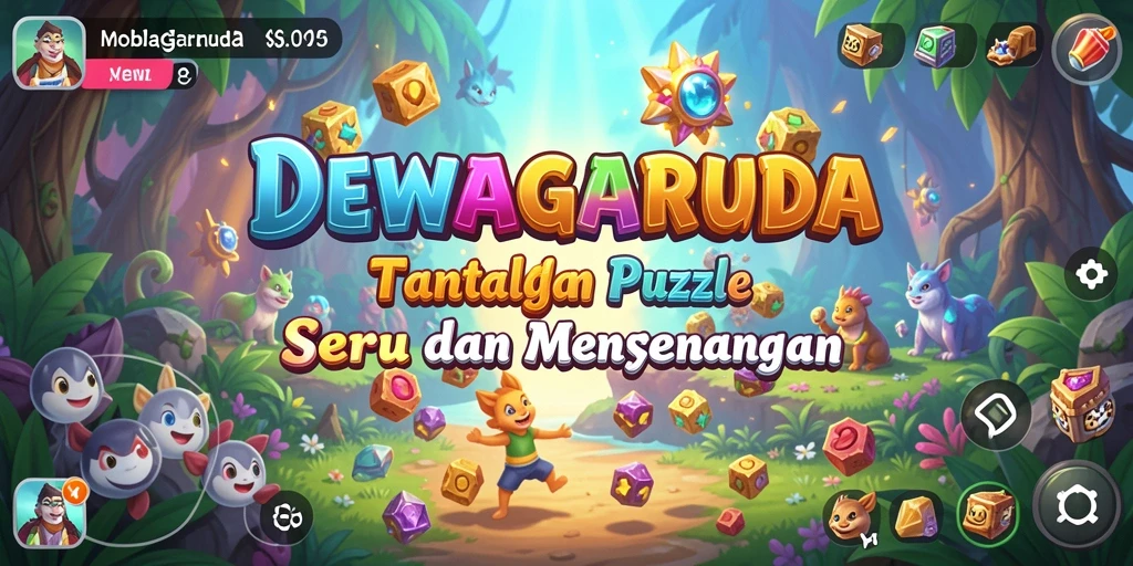 Tampilan gameplay DEWAGARUDA yang menarik saat menyelesaikan puzzle.