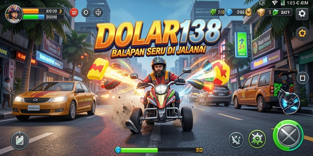 Screenshot DOLAR138 menampilkan aksi balapan yang mendebarkan.