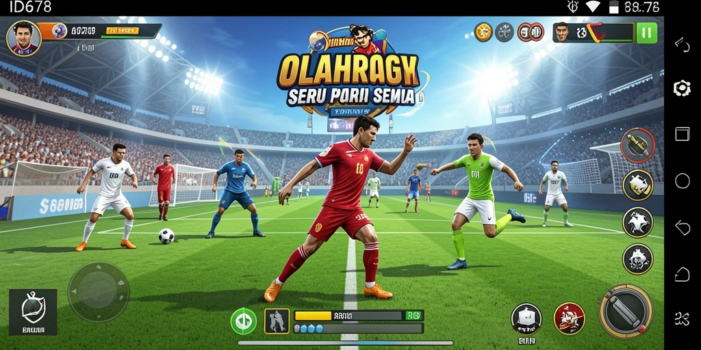 Tampilan gameplay menarik dari ID678 yang menggambarkan olahraga seru.