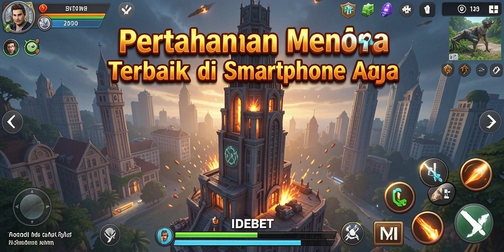 Gameplay menegangkan dalam <strong>IDEBET</strong> dengan strategi pertahanan menara.