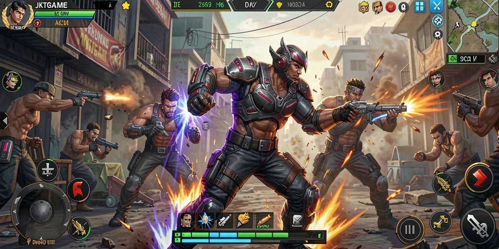 Screenshot gameplay <strong>JKTGAME</strong> menunjukkan pertarungan seru dan grafis menawan.