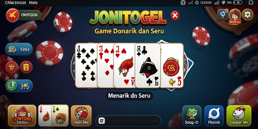 Tampilan menarik saat bermain game Domino JONITOGEL.
