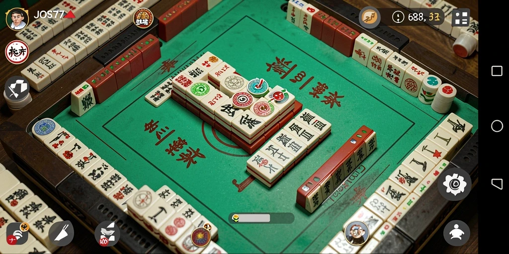 Screenshot utama JOS77 menampilkan gameplay menegangkan di Mahjong.
