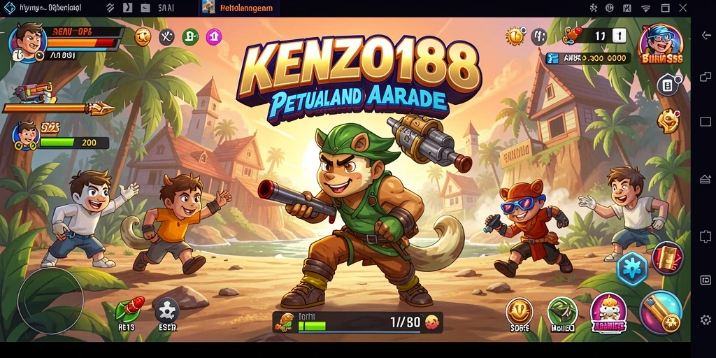 Tampilan gameplay KENZO188 yang penuh warna dan menarik perhatian.