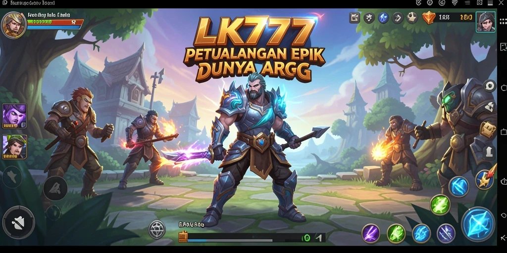Screenshot gameplay LK777 menampilkan pertarungan epik dalam dunia ARPG.