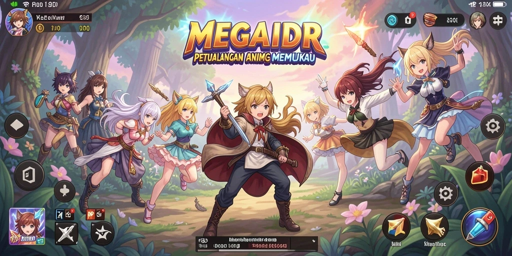 Tampilan gameplay menakjubkan dari MEGAIDR yang penuh aksi.
