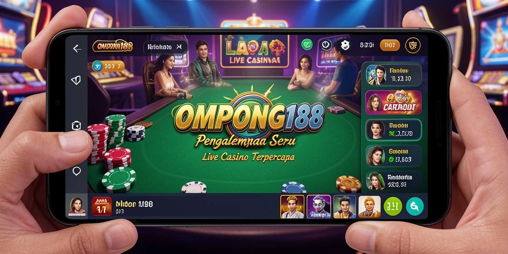Tampilan gameplay Live Casino OMPONG188 yang interaktif dan seru.
