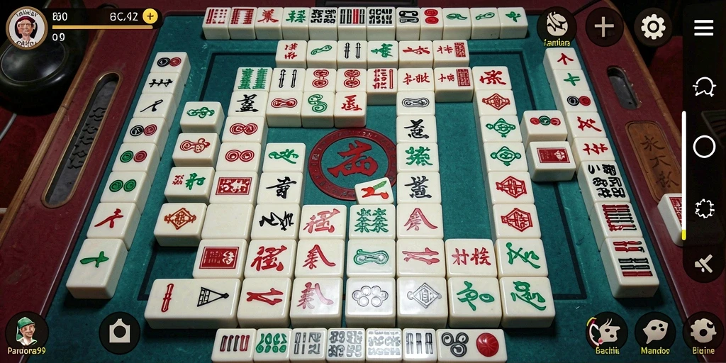 Screenshot permainan PANDORA99 menampilkan action Mahjong yang seru dan menantang.
