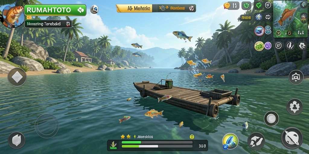 Tangkapan ikan besar dalam gameplay RUMAHTOTO yang menarik.