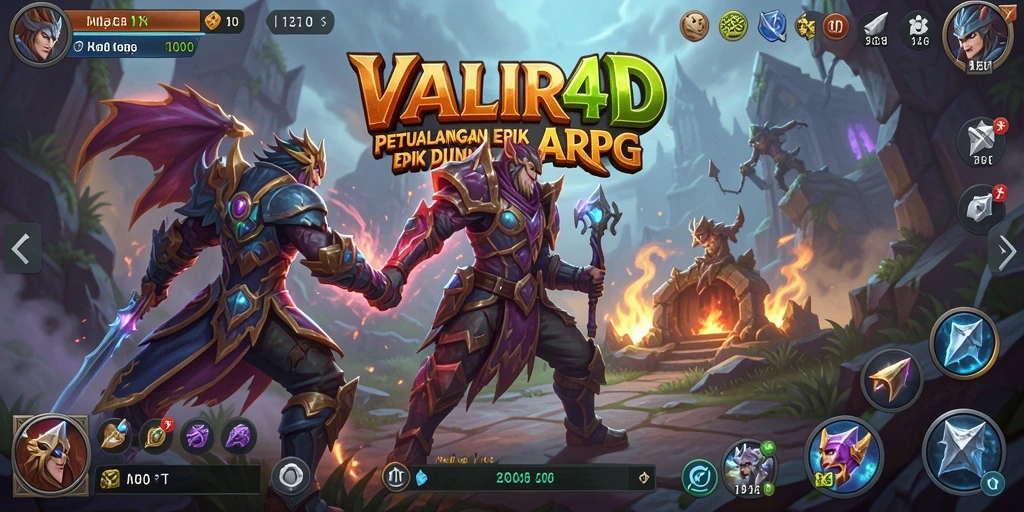 Screenshot gameplay VALIR4D menampilkan pertarungan seru dan grafis menawan.