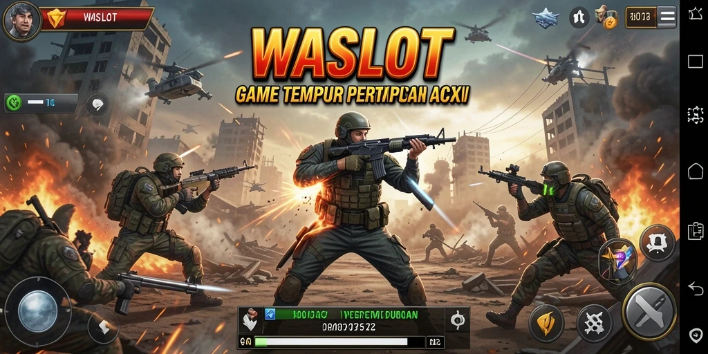 Tampilan gameplay seru dengan aksi pertempuran mendebarkan.